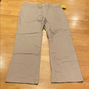 NWT RK Uniform Tan Chino Pants Girls Size 14.5 Half Size Waist 35 Stretch EL9670